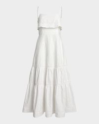 Cotton Eyelet Tiered Maxi Dress