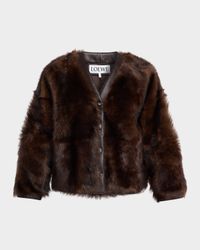 Lamb Shearling V-Neck Cardigan