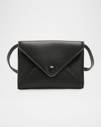 Mini Envelope Leather Pouch with Strap