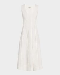 Sculptural Poplin Midi Dress