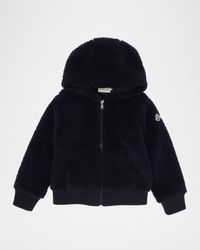 Boy's Teddy Fleece Zip-Front Sweatshirt, Size 8-10