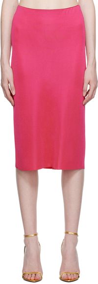 TOM FORD Pink Zip Midi Skirt