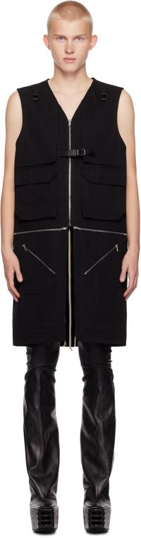 Rick Owens Black Porterville Utility Vest