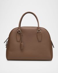India 12.00 Top-Handle Bowling Bag in Leather