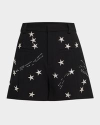 Shooting Stars Embellished High-Rise Shorts