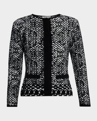 Karnak Crewneck Jacquard-Knit Cardigan