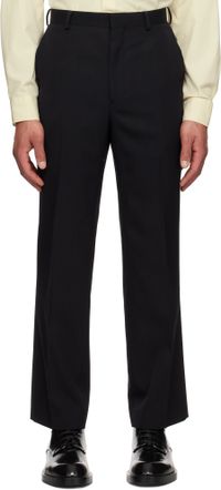 AURALEE Black Light Wool Max Gabardine Trousers