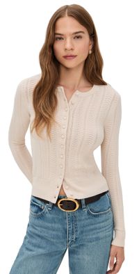 rag & bone Francesca Merino Cardigan Oatmeal XS