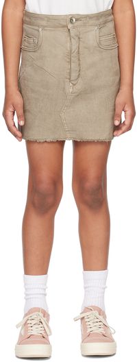 Rick Owens Kids Gray Lido Denim Skirt