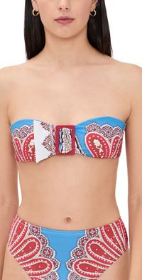 FARM Rio Jandaya Dance Bandeau Bikini Top Jandaya Dance Multicolor M