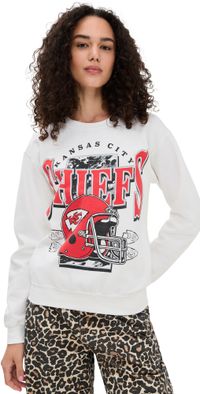 Junk Food Chiefs Conversion Crew Fleece Sweatshirt White S