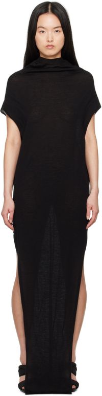 Rick Owens Black Hollywood SL Crater Maxi Dress