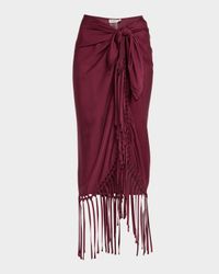 Elara Fringe-Trim Pareo Coverup