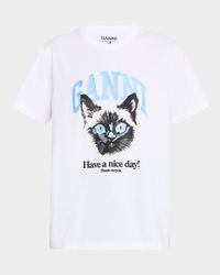 Basic Jersey Cat Relaxed T-Shirt