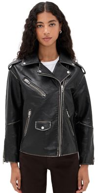 BLANKNYC In Between Faux Leather Jacket Black Combo S