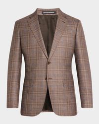 Men's Textured Plaid Sport Coat