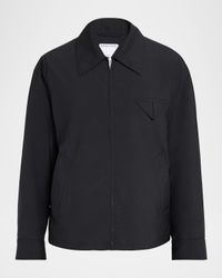 Men's Wool Triangle-Pocket Full-Zip Blouson