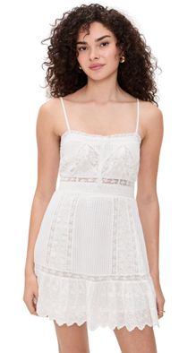 LoveShackFancy Maera Dress Optic White 14