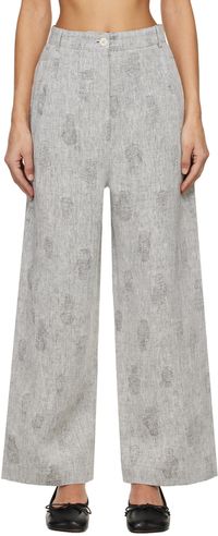 Henrik Vibskov Pantalon Post gris