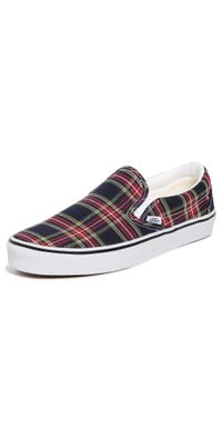 Vans Classic Slip On Sneakers Plaid Navy M 9/ W 10.5