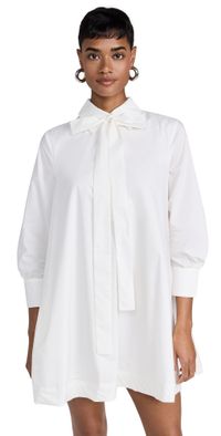 English Factory Bow Shirt Dress White S
