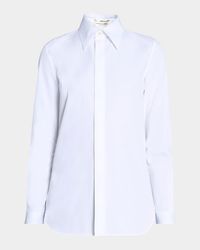 Cotton Button-Front Blouse