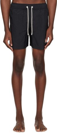Palm Angels Black Monogram Swim Shorts