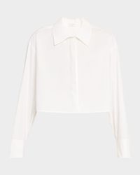 Maude Cropped Button-Front Top
