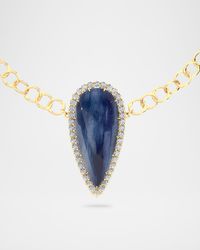 Sparrow Kyanite Pendant with Diamonds