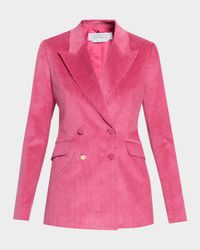 Angela Corduroy Double-Breasted Blazer Jacket