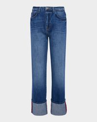 Leighton Ultra High-Rise Cuffed Stovepipe Jeans