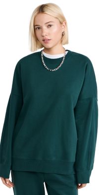 Beyond Yoga Solstice Oversized Sweatshirt Dark Spruce Green M