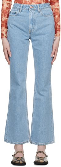 GANNI Blue Faded Jeans