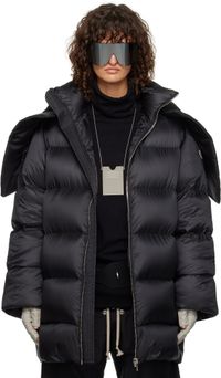 Rick Owens Moncler + Rick Owens Black Hooded Cyclopic Jacket