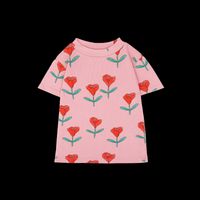 The Campamento - Tee-shirt ample col rond en coton imprimé - Taille 4ans - Rose