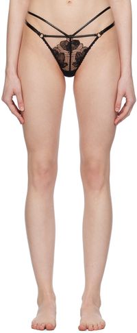 Agent Provocateur Black Litzia Thong