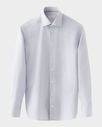 Men's Elevated Pique Pin Dot Contemporary-Fit Dress Shirt