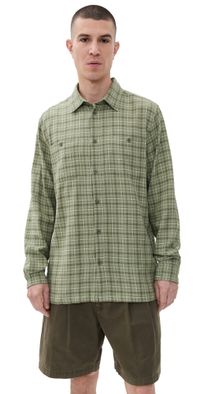 Les Deux John Check Shirt Olive Night XXL