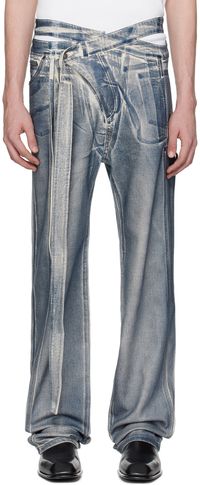 Ottolinger Jean portefeuille bleu exclusif à SSENSE
