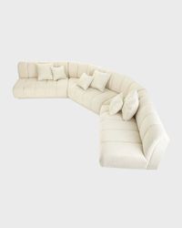 Malia Channel-Tufted Sectional Sofa