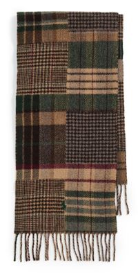Polo Ralph Lauren Menswear Patchwork Scarf Brown Multi One Size