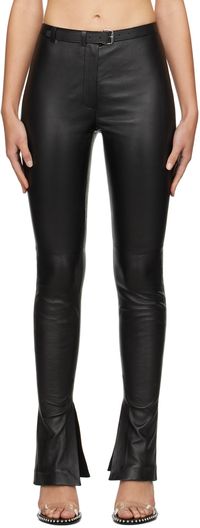 Alexander Wang Black Tailored Leather Leggings