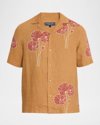 Men's Roberto Floral Linen Short-Sleeve Shirt