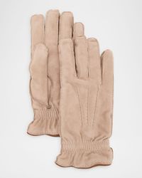 Men's Suede Cashmere-Lined Gloves