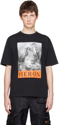 Heron Preston Black Graphic T-Shirt