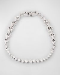 18K White Gold White Diamond Flow Bond Bracelet