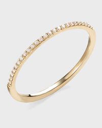 14k Gold Thin Flawless Diamond Stack Ring