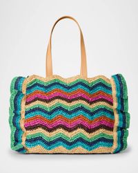 Skye Ruffled Zigzag Tote Bag