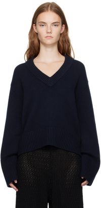 LISA YANG Navy Aletta Sweater