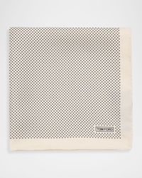 Men's Micro Polka Dot Silk Pocket Square